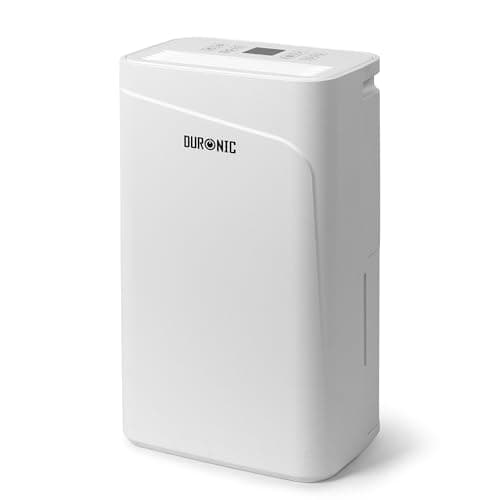 Image of Duronic DH121 Dehumidifier 12L Air Dehumidifier for Dust Allergies Asthma & Damp Mould 300W Quiet Home Dehumidifiers with 2.1L Tank, Child Lock, Timer & Clothes Drying for Utility Bedrooms & Offices