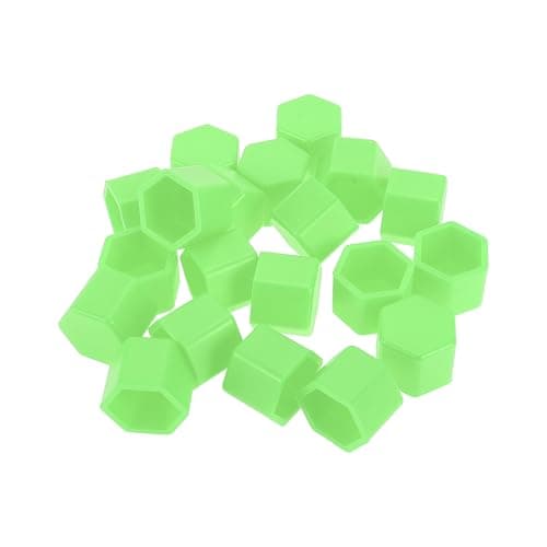 Image of Partuto 20 Pcs Wheel Lug Nut Bolt Rims Tire Nut Screws Dust Cap Cover Nut Protection Silicone Green 2.5x21x20.6mm