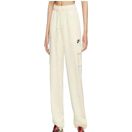 Image of NIKE DQ5196-113 W NSW Club FLC MR Pant Cargo Pants Women's Coconut Milk/Black Size S