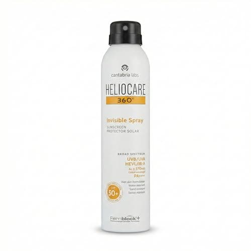 Image of Heliocare 360 Invisible Spray SPF50 200ml | Aerosol Sunscreen for Body | UVA UVB Visible Light Infrared-A Anti-Ageing Sun Protection | Transparent, Non-Oily Finish | Suitable for All Skin Types |