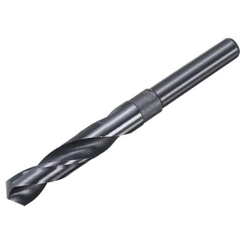 Image of sourcing map 15.5mm Drill Bit 1/2" Reduced Shank 4341 High-Speed Twist HSS Nitriding Black 135° for Light-duty Soft Metal Aluminum Alloy Wood Plastic