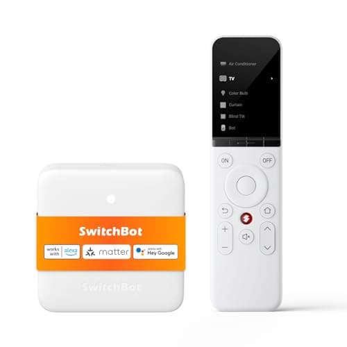 Image of SwitchBot Universal Remote Control with Hub Mini Matter Enabled, All-in-one Smart Remote Control with Customizable App, Control IR/Bluetooth Devices, Compatible with TV/AC/SwitchBots and More
