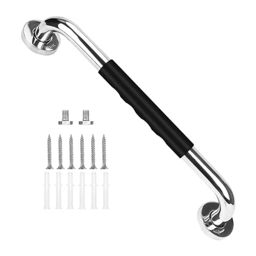 Image of supregear Grab Bars for Bathroom, 50 cm SUS 304 Stainless Steel Non-Slip Bathroom Shower Handle for Elderly Senior Children Pregnant Bathtub Toilet Bedroom, Concealed Screw Wall Mounted