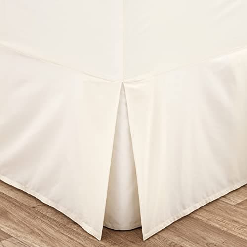 Image of Catherine Lansfield Easy Iron Percale Combed Double Fitted Valance Sheet Cream