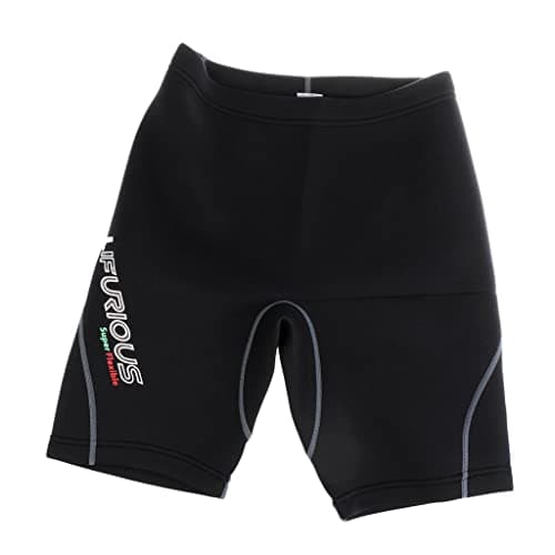 Image of Sharplace 2mm Neoprene Men's Wetsuits Shorts Winter Swimming, Black Quick Dry Athletic Swim Swimming Trunks for Beach, Spearfishing, Kitesurfing, Snorkeling, Surfing, XL