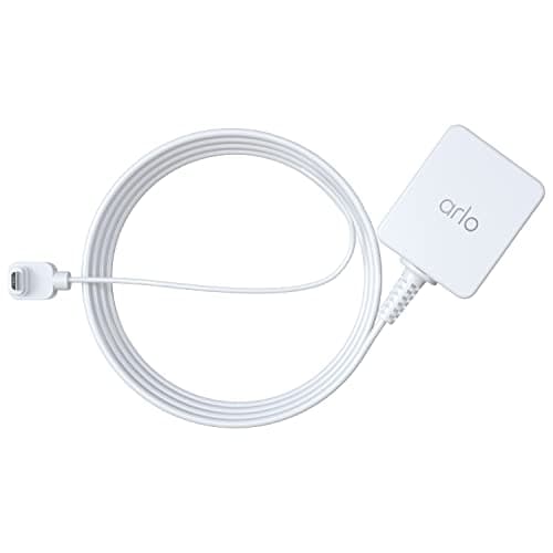 Image of Arlo Certified Accessory - Essential Outdoor 25 ft. Charging Cable for Arlo Essential, Essential Spotlight, and Essential XL Cameras, Weather Resistant, White - VMA3700