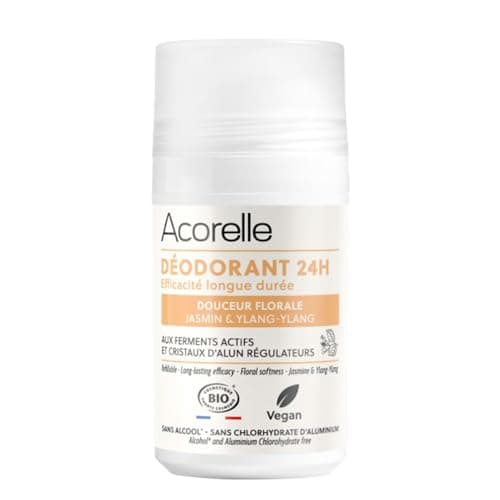Image of Acorelle Certified Organic Deodorant Care Roll-on 24H Long Lasting Efficacy Floral Softness