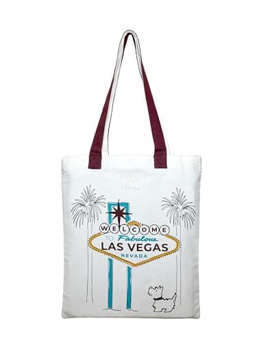 Image of RADLEY London Welcome To Fabulous Las Vegas Nevada Responsible Medium Canvas Tote Bag, Natural