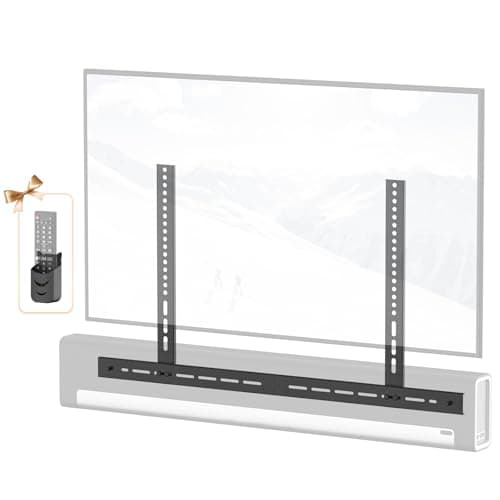 Image of Upgrade Height Adjustable Soundbar TV Mount for Sonos Playbar Mount Under or Above TV with Hardware Kits Easy to Install, Black