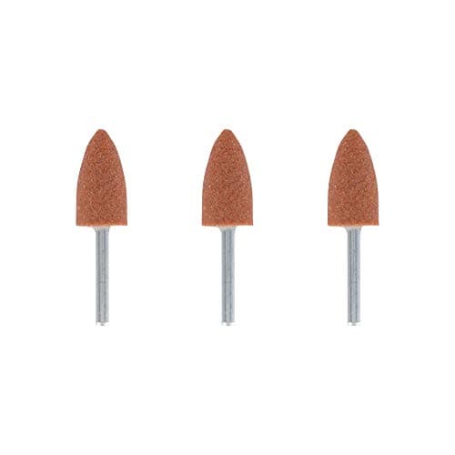 Image of Dremel 932 Aluminium Oxide Grinding Stones Accessory Set, 3 Cylindrical Grinding Stones for Grinding and Sharpening Metals (9,5 mm)