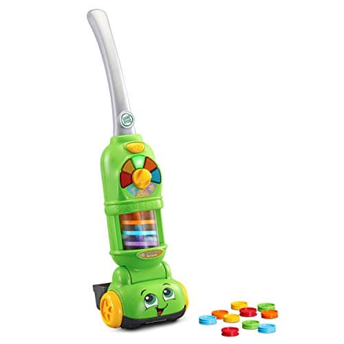 Image of LeapFrog Green Pretend Play Vacuum Cleaner Toy for Kids, Ages 3-6, Unisex, Cleaning, Kids