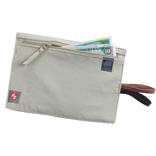 Image of Lewis N Clarks RFID-Blocking Hidden Travel Wallet Münzbörse, Beige