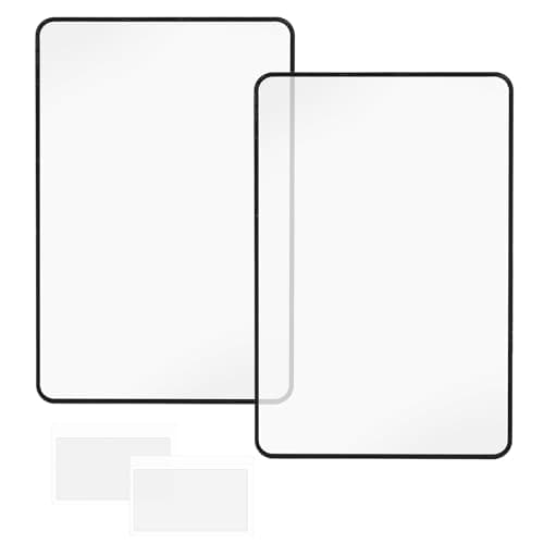 Image of LIQWEI 4Pcs 3X 5X Page Magnifying Sheet Clear Lightweight Magnifier Flat Plastic Optical Fresnel Lens Handy Card Size Magnifier Bookmark for Low Vision Reading Small Prints, Maps and Books