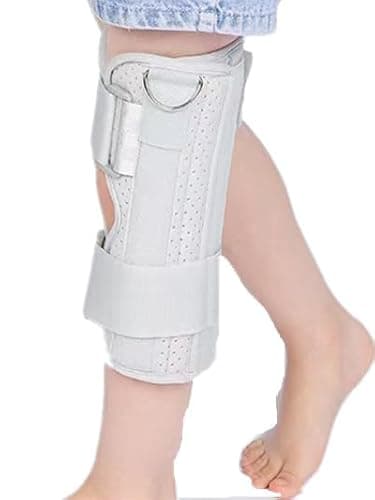 Image of RousuMedi Pediatric Leg Immobilizer Kids Knee Brace Support Child Knee Fixed Splint Leg Fracture Splint Knee & Leg Immobilizer/Knee Splint/Knee Brace (Medium)