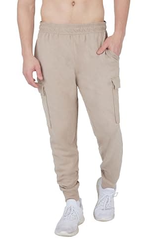 Image of 90 Degree By Reflex Mens Fleece Jogger Soft Workout Pant with Side and Cargo Pockets, Leafless Tree W/ Cargo Pocket, Large