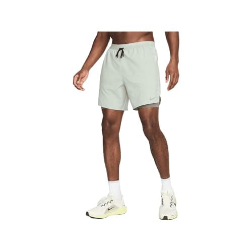 Image of Nike Stride Men's Dri-FIT 7" 2-in-1 Running Shorts (Jade Horizon/Medium Olive/Black, DM4759-370), Jade Horizon/Medium Olive/Black, Large
