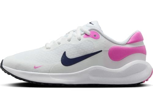 Image of NIKE FB7689-103 Revolution 7 Men White/Midnight Navy-Playful Pink UK UK Child 13.5
