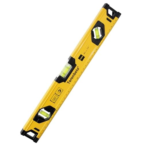 Image of Teronbeta Aluminium Alloy Spirit Level 400 mm/16 Inch Shock Proof Torpedo Level with Magnetic Base and 3 Bubble 45°,90°,180° - Yellow/Black