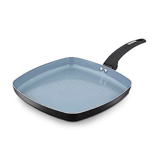 Image of Tower Cerasure 28cm Grill Pan with Non-Stick Coating, Suitable for All Hob Types, Graphite