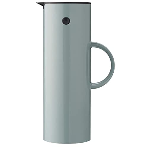 Image of Stelton EM77 Vacuum Jug 1L – Danish Design Thermos in ABS Plastic with Glass Insert, Magnetic Easy-Pour Lid & Screw Top – Insulated Carafe for Hot and Cold Drinks, Dusty Green