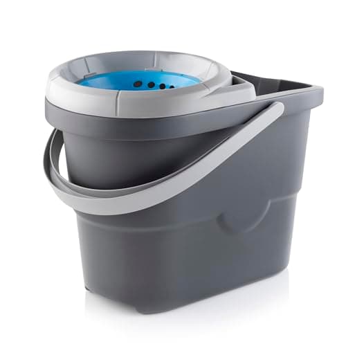 Image of Minky Vortex Bucket with Wringer, Heavy Duty Mop Squeezer, Detachable Wringer, Sturdy Carry Handle, Pouring Spout, Floor Cleaning Bucket, Cleaning Products