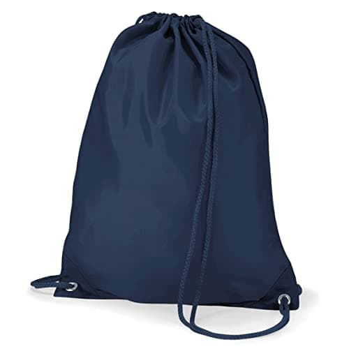 Image of Boys Girls Gym School PE Sports Swim Drawstring Bag Navy Maroon Black Bottle Green Royal Blue Red 20+ Colors