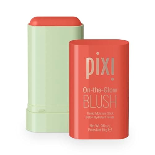 Image of Pixi On-the-Glow Blush Stick in Juicy, Hydrating Tinted Moisture Stick for Cheeks and Lips with Ginseng, Aloe Vera and Fruit Extracts, Twist-Up Design, Paraben-Free, 19g / 0.6 oz