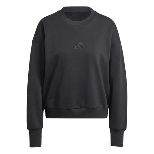 Image of adidas Women's ALL SZN FLEECE LOOSE SWEATSHIRT, black, M