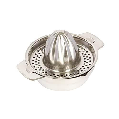 Image of MasterClass Stainless Steel Lemon Squeezer, Orange Squeezer with Wide Handles and Spout, Citrus Juicer and Grapefruit, 28 x 18 cm