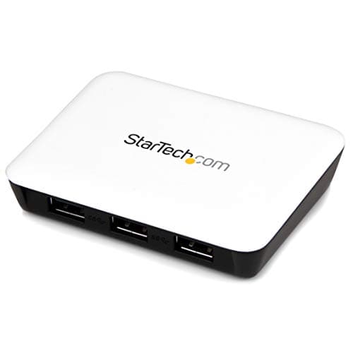 Image of StarTech.com USB 3.0 to Gigabit Ethernet NIC Network Adapter with 3 Port Hub - White, ST3300U3S