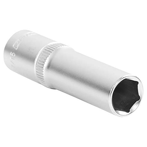 Image of OEMTOOLS 22343 7/16" SAE Deep Socket, 3/8" Drive Sockets, Individual Sockets, Thin Wall Design for Tight Spaces, Easy Identification, Hex Automotive Tool