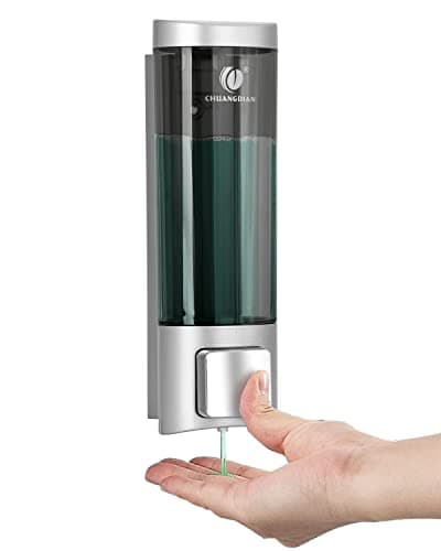 Image of Single 200ML Soap Dispenser Bathroom Wall Mounted Shower Gel Shampoo and Conditioner Dispenser Kitchen Dish Detergent Container Hand Body Wash Liquid Soap Dispenser for Home Hotel Restaurant