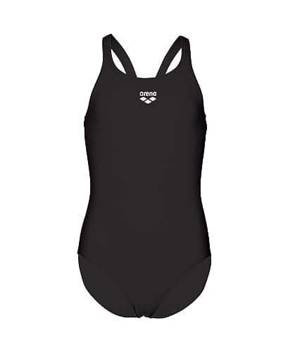 Image of ARENA Dynamo Junior R Girl's One-piece Swimsuit, Sports Swimsuit in Chlorine and Salt Resistant Maxfit ECO-Fabric with UPF 50+ UV Protection Black