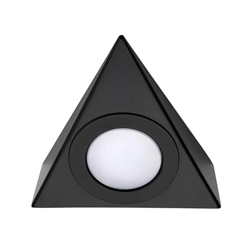 Image of National Lighting Colour Changing (CCT) 2.5W LED Under Cabinet Light - Triangle Design LED Kitchen/Under Cabinet Light in a 200LM | Matt Black [3000K Warm White or 4000K Cool White]