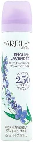 Image of Vellomart Yardley English Lavender Body Spray 75ml – Long Lasting Fresh Floral Fragrance, Gentle Daily Deodorant for Women