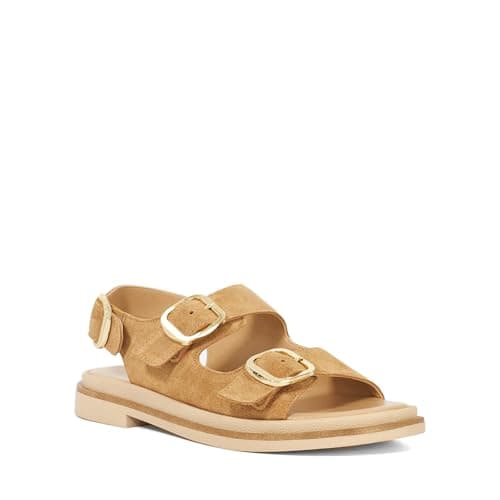 Image of Dune London Ladies LUCKLES Triple Buckle Sandals Size UK 8 Suede Casual Sandals