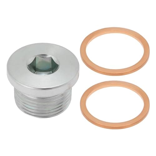 Image of OTOTEC 2 Pcs Car Oil Drain Plug M22x1.5mm Sump Drain Plug Screw with Seal Ring Car Spare Parts Compatible with Fiat Ducato (1994-2023) 2.3 2.5 2.8 3.0 Engines, 220133S
