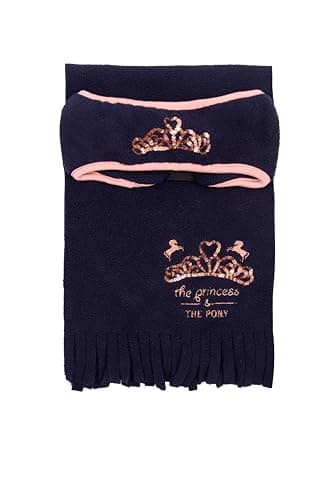 Image of The Princess and the Pony Headband and Scarf Set by Little Rider - Navy/Peach - One Size