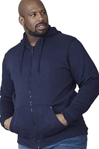 Image of Duke Mens Fleece Hoodie Zip up Big Sizes 2XL 3XL 4XL 5XL 6XL (4XL, NAVY)