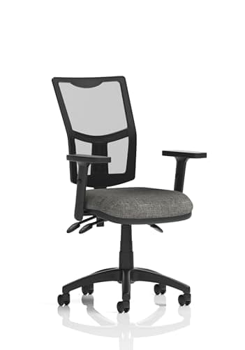 Image of DYNAMIC Eclipse Plus III Lever Task Operator Chair Mesh Back With Height Adjustable Arms Charcoal