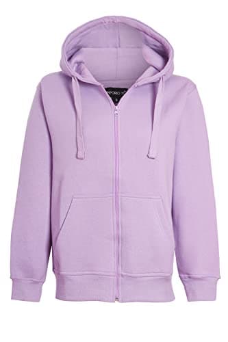 Image of imporio 11® Women Ladies Plain Oversized Hoodie Top With Zip Hoodies Sweatshirt Top Jumper Fleece Jacket Hoodies UK 8-20 (XX-Large UK 18-20, Purple Ice)