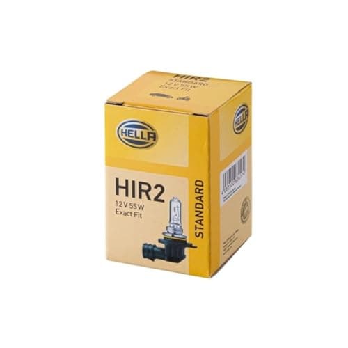 Image of HELLA 8GH 009 319-001 Bulb - HIR2 - Standard - 12V - 55W - Socket Type: PX20d - Box - Quantity: 1