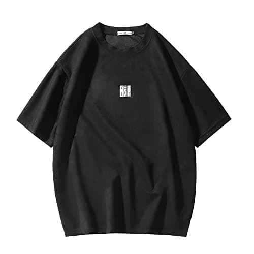 Image of GURUNVANI T Shirt Men Streetwear Harajuku Japanese Great Wave Tshirt Short Sleeve T-Shirt, T3408black, Medium
