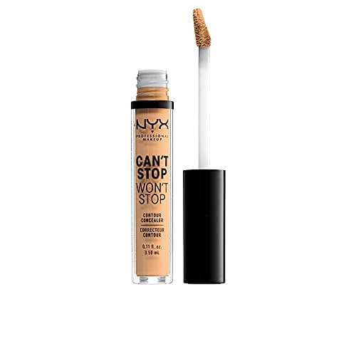 Image of NYX Professional Full Coverage Concealer, 24 Hour Longevity, Can't Stop Won't Stop Contour Makeup Concealer, Matte Finish, Shine Control, Long Lasting, Vegan Formula, Shade: True Beige