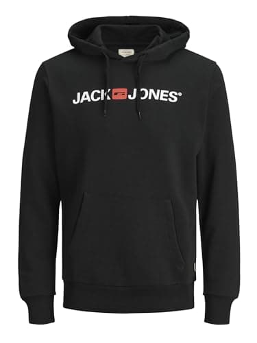 Image of Jack & Jones Mens Corp Logo Hoody - Black - Large