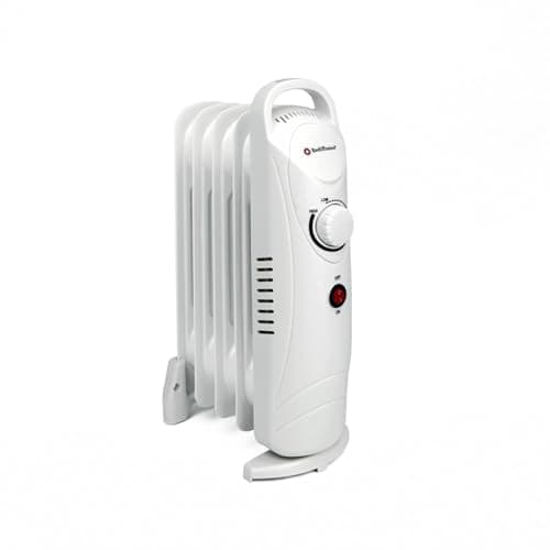 Image of Rediffusion Oil Filled Radiator, 650W, 5 Fin, Adjustable Thermostat, Compact & Portable, Overheat Protection, Rapid Heat Convection Technology, White - REDB125A