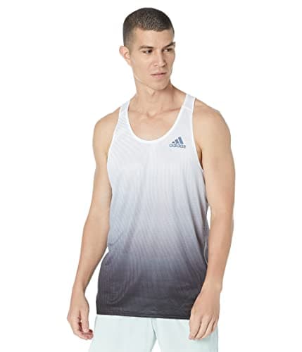 Image of adidas Men's Adizero Engineered Singlet, Black/White, XL
