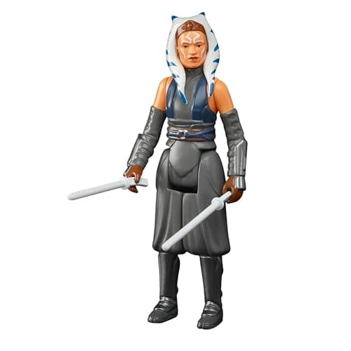 Image of Star Wars Hasbro Retro Collection Ahsoka Tano Toy 9.5 cm-Scale The Mandalorian Collectible Action Figure, Toys for Kids Ages 4 and Up, Multicolor, F4459