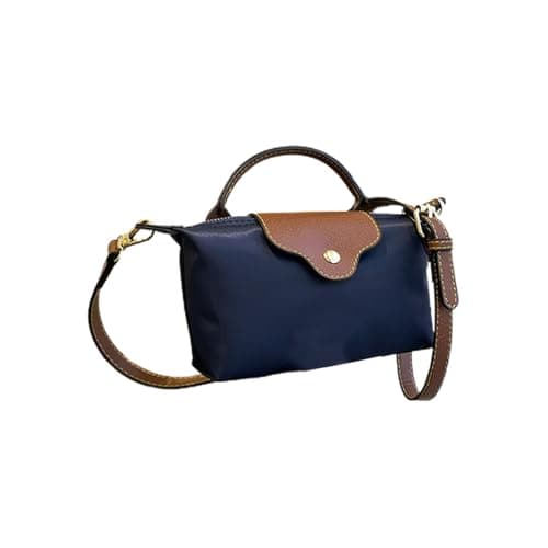 Image of Colour Block Shoulder Bag - Nylon + Polyester, 6.69 x 3.94 inches, Shoulder Bag, Stylish, Women's Purse, Adjustable Shoulder Strap, Lightweight, for Travel and Daily Use, Casual Handbag