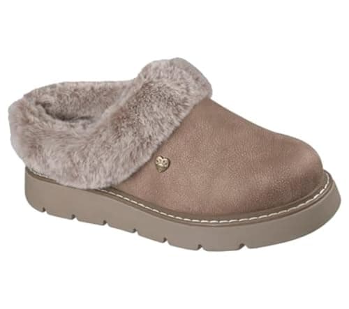 Image of Skechers Women's Keepsakes LITE Cozy Blend Slipper, Taupe, 8 UK